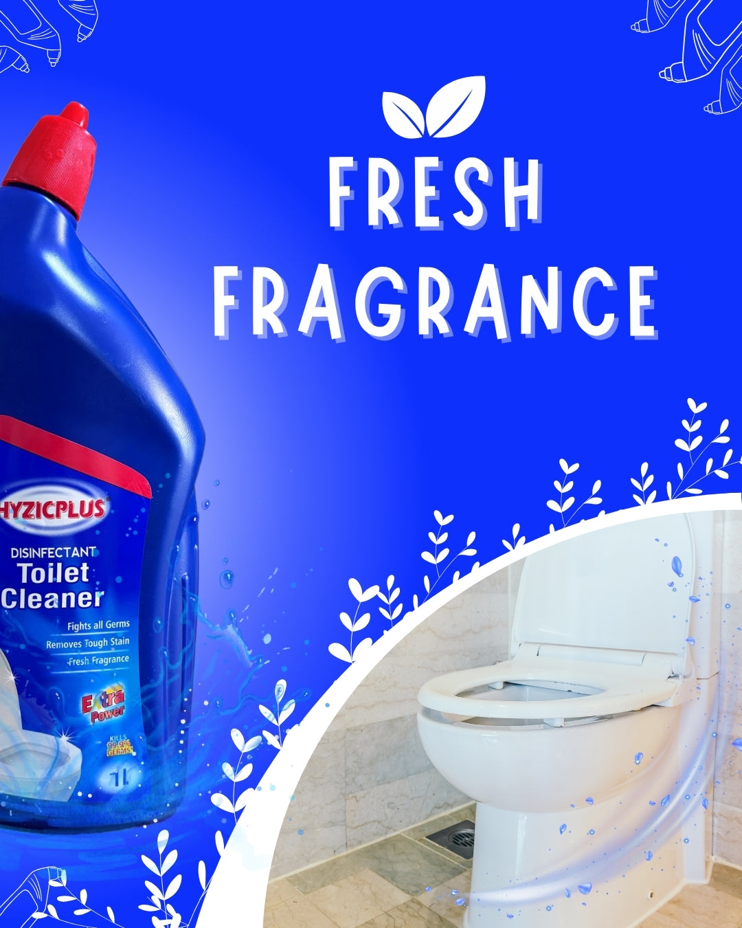 Hyzic Plus toilet cleaner (2+1) combo (1L/-)